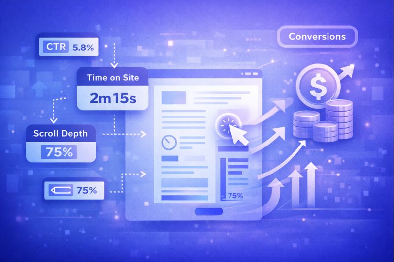 Engagement and intent metrics supporting performance marketing KPIs